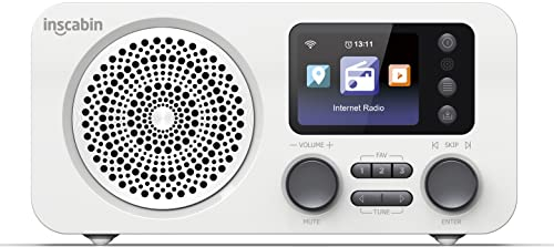 Inscabin D7 Internet DAB/DAB+ Digital Radio, Internet Radio/Digital Radio with Spotify Connect and Bluetooth (White)