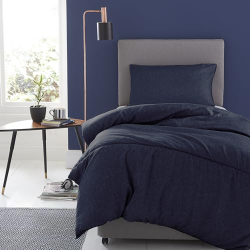 Silentnight Coverless Duvet Single - Washable 10.5 Tog Duvet Quilt with Matching Pillowcase Ideal for All Seasons No Cover Needed Ideal for Camping Sleepovers and University - Single - Blue