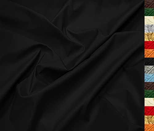 A-Express Weich Kunstleder Stoff Soft Imitat Leder Elasthan Dehnbar Lederstoff Vinyl Material 140cm 55 Breit 230 GSM Meterware - 100cm x 140cm Schwarz