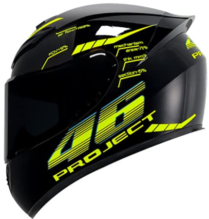 Integralhelm, Motorradhelm, modulare Motorradhelme für Unisex-Erwachsene, Streetbike, Cruiser, Roller, DOT-zugelassen E,S52-53CM