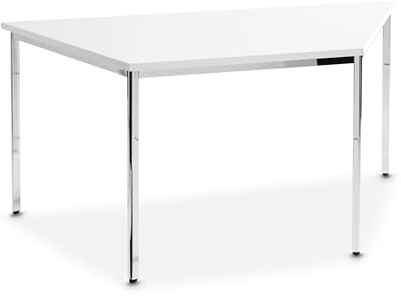 SCHÄFER SHOP Besprechungstisch Konferenztisch Trapez (Weiß)