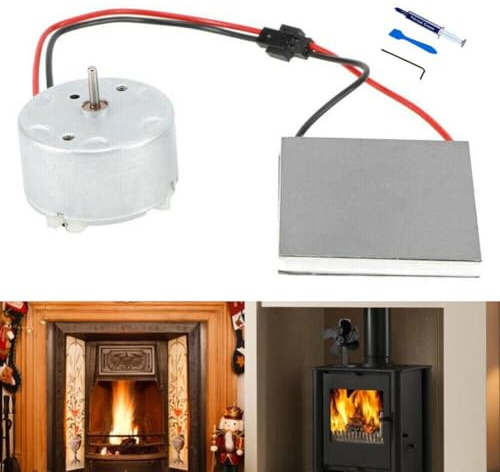 Kaminofenventilator-Motorzubehör, Ofenventilator-Motor-Set, Kaminventilatormotor für Kamin, Herd, Brenner, Heizlüfter, Ersatzteil-Sets (Set A)