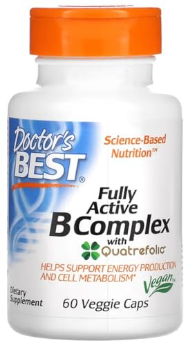 Doctor's Best - Complejo B Activo con Quatrefolic | Complejo B con folato activo para el apoyo energético - 60 cápsulas