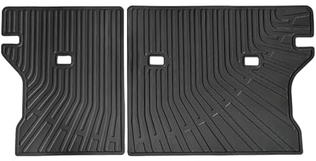 IKON MOTORSPORTS, Rear Seat Protector Backrest Cover Compatible with 2022-2026 Toyota Corolla Cross/Hybrid, Black TPE Waterproof Seat Back Liners Mat Pad Interior Accessories 2 Pieces