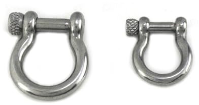 HEXHUASR 1 Stück Edelstahl D-Ring Schäkel Schnalle Schlüsselanhänger Ring Haken Schraubstift Verbindungsstück Taschengurt Verschluss Lederhandwerksteile(11mm)