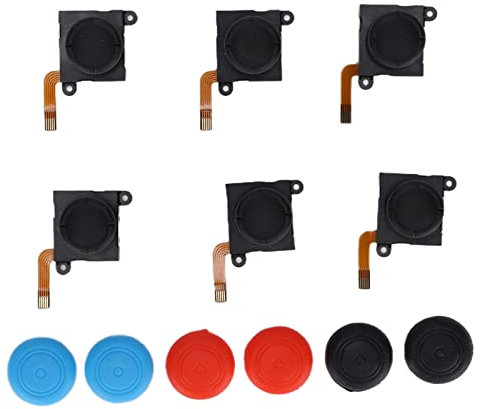 Nutriess QM2107096 6PCS Remplacement de Joystick 3D Analogue Gauche/Droite Joysticks Rocker Remplacement pour Joycon