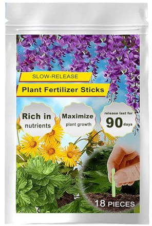 Youngwier Pastillas De Abono,Fertilizante en Barritas para Plantas de Interior - Nutrición de Liberación Lenta para Bonsái, Suculentas, Vegetales de Interior, Exterior y Más