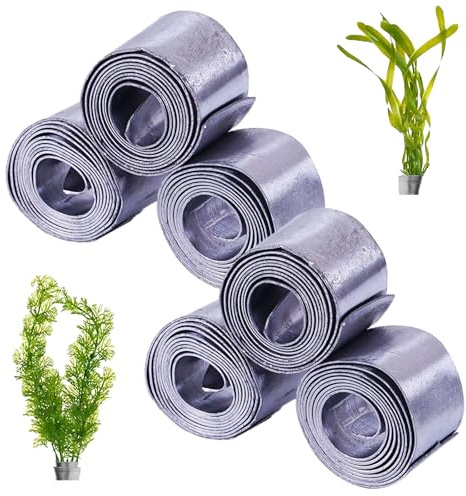 6 Vols Bendable Planta de Anclaje Acuario,Ancla de sobrepeso para acuarios,Ancla de Metal Pesado para Las Plantas de Acuario,Pesos de Plantas de Agua para Las Plantas vivas,Evitar Flotante
