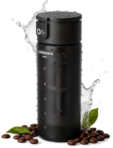 Doria 600ml Cold Brew Coffee Maker - Glass Cold Brew Tea Bottle, Iced Coffee Maker (Black)