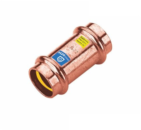 Sanpro 3 x CUPRESSK Pressfitting Kupfer Kupplung - Muffe, Größe V 18 (Pressfitting Kupfer Gas Wasser Trinkwasser Heizung Sanitär Fittings Fitting Kupferleitung CUPRESSK) (Pack à 3 Stück)