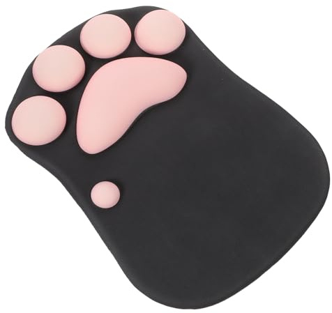 WEKADRIN Tapis Souris Kawaii Patte De Chat avec Support Poignet Ergonomique Antidérapant pour Bureau Et Maison Confortable Et Doux pour Jeu Étudiants Et Travail Quotidien