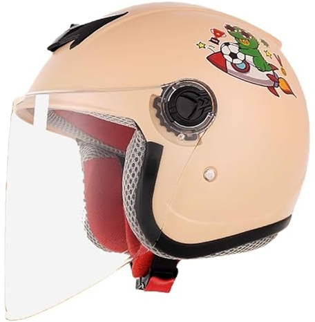 Casco Infantil, Casco De Bicicleta para Niños Y Niñas De 5 A 13 Años, Casco Abierto para Bicicleta Y Patinete, Diseño Ligero con Dibujos Animados B,(48-53CM)