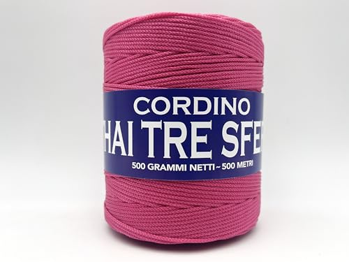 Filati italiani Cordino per Borse Swan black Prime, 500 Metri, 500g (Fuxia - 82, 500g)