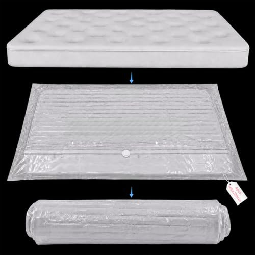 XRXYMQ 100 x 220 cm vakuumpåse madrasser XXL 4 stycken för täcken | Extra stora sängkläder vakuumpåsar, återanvändbara vakuumförvaringspåsar för platsbesparande förvaring