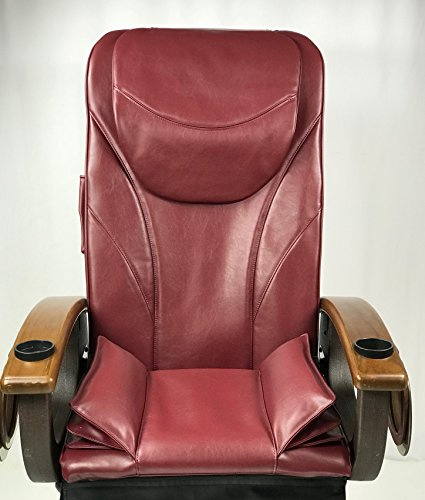Pedicure Chair Massage Bottom-Air Seat Cover Cushion Salon Spa (Burgundy)