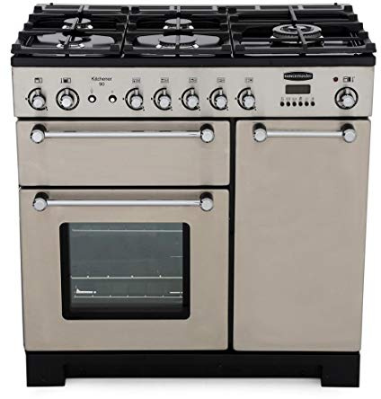 Rangemaster Kitchener 90cm Gas Range Cooker - Stainless Steel