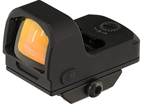 UTG Unisex Utg® Op3 mikro, rød 4,0 Moa Single Dot, Adaptiv Base Leuchtpunktvisier, Schwarz, Einheitsgröße EU | 4.0 MOA Single Dot, Adaptive