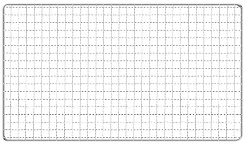 Hemoton Stainless Steel Squares Holes Grill Barbecue Wire Mesh Multi-Purpose BBQ Grid Cooking Baking Rack Barbecue Grill (26 x 44cm)