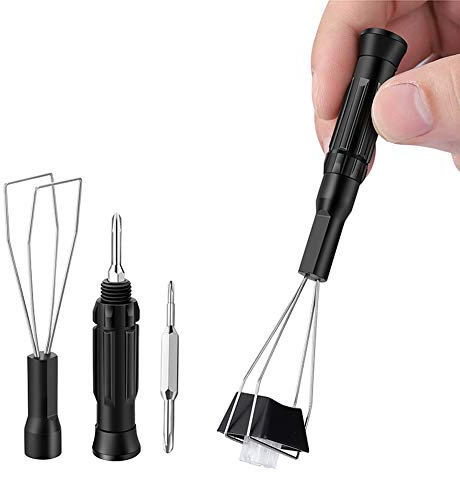 KOSTOO 2 Pack Keycap Puller, 3 IN 1 Stainless Steel Key Keycap Removal Tool/Keycap Remover/Double-head Screwdriver/Remove Fixing Keyboard Tools for Mechanical Keyboard