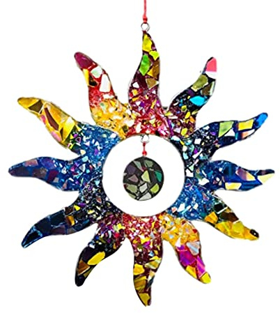 Sonnenfänger, Sonne Rainbow, Sonne Suncatcher Buntglas Sun Glasmalerei Fensterbehänge Dekoration Ornament Fensterdeko Hängend Fenster Deko