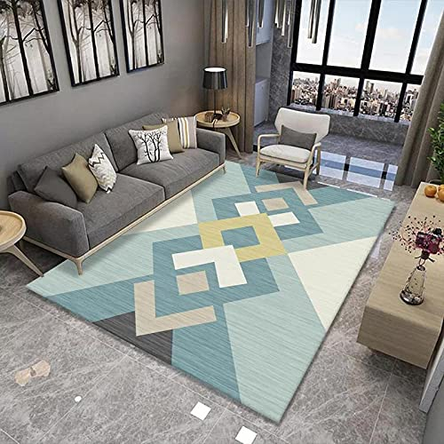 Alfombra rectangular de estilo nórdico para sala de estar, dormitorio, sencillez, antideslizante, antideslizante, lavable, alfombra de baño, cocina, alfombra pequeña, 80 x 160 cm