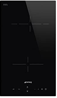 Smeg Placa de cerámica Domino de 30 cm con 2 zonas