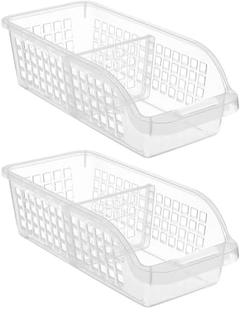 Cabilock Contenedores De Refrigerador 2 Unidades Cajas Transparentes Para Almacenaje De Frutas Y Verduras Organizador Cocina Reutilizable 12.00X5.31X3.54 Pulgadas