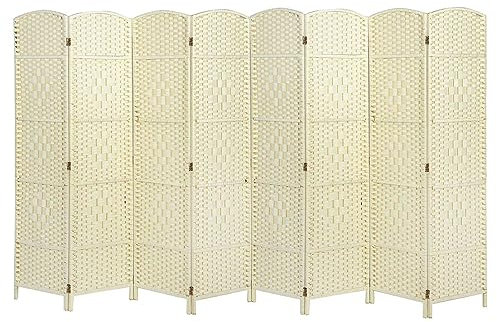 Features: Made of natural and beautiful hand-woven fiber Connected by hinges which are rust proof Constructed with sturdy wooden frame with great durability Foldable design for easy storage and saving space Lightweight and compact which is convenient for carrying Suitable for multiple scenes in living room, bedroom, office, etc Installation-free design allows you to use it the time you receive the package SIZE Colour: Brown,Natural,Dark Beige Room Divider Height / Panel Height : 180 cm Individual Panel Width: 40 cm 4 Panel Room Divider Length (Fully Stretched) : 160 cm 6 Panel Room Divider Length (Fully Stretched) : 240 cm 8 Panel Room Divider Length (Fully Stretched) : 320 cm