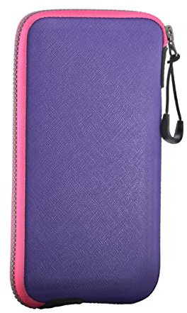 OneJoy Custodia per cellulare, borsa per telefono con moschettone, custodia per cellulare in neoprene per iPhone 14/13/12 Pro Max AJ10-5325 viola 17 cm x 9 cm