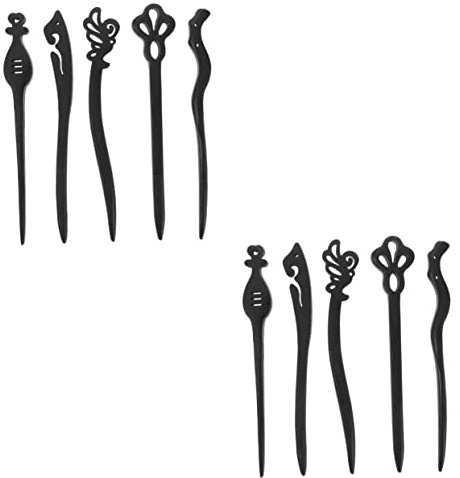 minkissy 10pcs Vintage Chinese Style Hair Sticks Creative Hairpins for Women Girls Elegant Updo Accessories Lightweight for Various Hairstyles Occasions