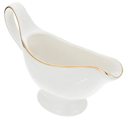 SOLUSTRE Saucière Céramique Dorée Polyvalente Pour Condiment Bol à Sauce Compact Résistant Pour Service Individuel Et Familial Pour Vinaigrettes Et Dips