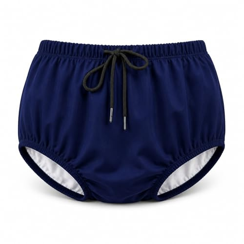 AQX Pañales de natación reutilizables para adultos, necesidades especiales, pañales de tela lavables, a prueba de fugas, pañales de nadadores para protección de incontinencia, unisex (L, azul)