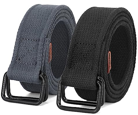 JasGood Ceinture en toile pour homme, Ceinture casual tissée, 3,8 cm de large, 120cm(für Taillengröße 86cm-99cm)