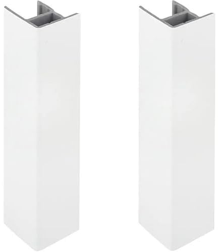 2x Jonction de plinthe 150mm finition blanc mat Cuisine Raccord Connecteur Pied de meuble Profil PVC Plastique