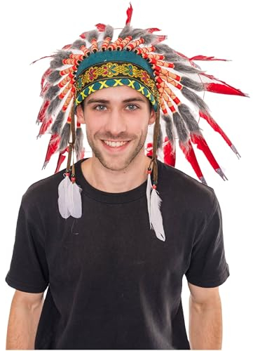 Kopfschmuck Häuptling de Luxe bunt