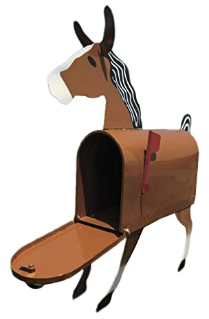 Einzigartiger Briefkasten mit Huhn, Kuh, Pferd, Metall, Wandmontage, Tier-Briefkästen, Garten, wetterfest, E2H4, Dekorbox, Bauernhof, Outdoor, Handwerk