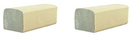 SemyTop Quicky Papierhandtuch, ZZ-Falz, 25 x 23 cm, 1lag, natur, 5000 Blatt, 2er Pack (10 x 500 Stück), ST-77048