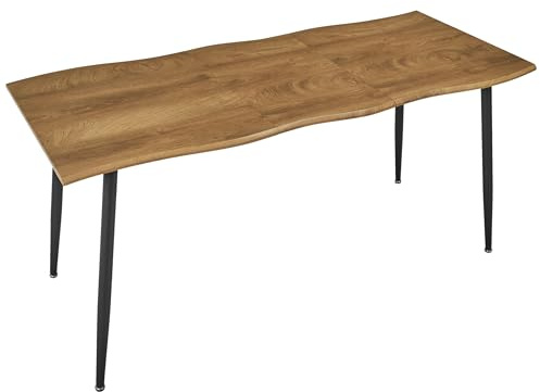 HOME DECO FACTORY Table Extensible 4 à 6 Personnes en Bois MDF 160 cm Chêne