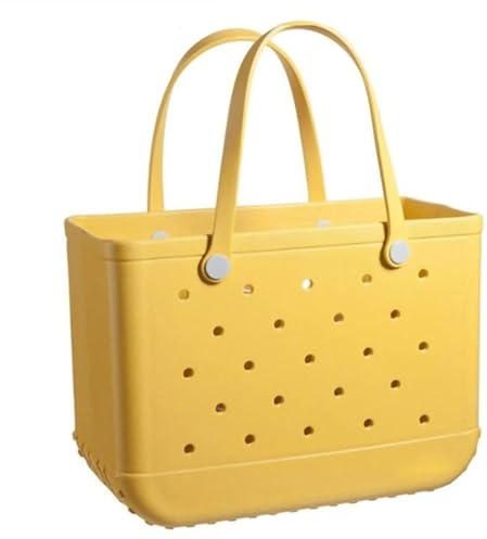 Tygväska EVA gummi strandväska, vattentät gummi strandväska, bärbara öppna reseväskor för resor camping sport pool gym marknad shopping