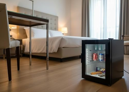 HOLITY Minifrigo Termoelettrico per Hotel, Capacità 30 Litri, Porta in Vetro h438_206