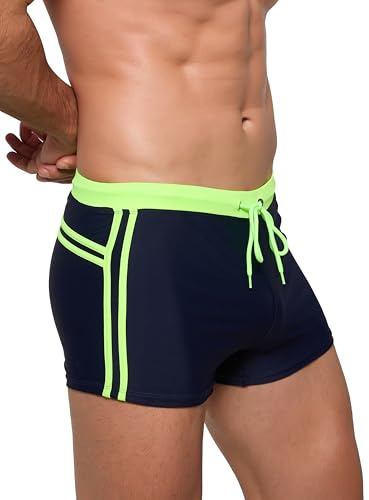 Arcweg Costume da Bagno Uomo Coulisse Pantaloncini Calzoncini da Bagno Elastico a Vita Bassa Boxershorts Slip Nuoto Spiaggia Mare Piscina
