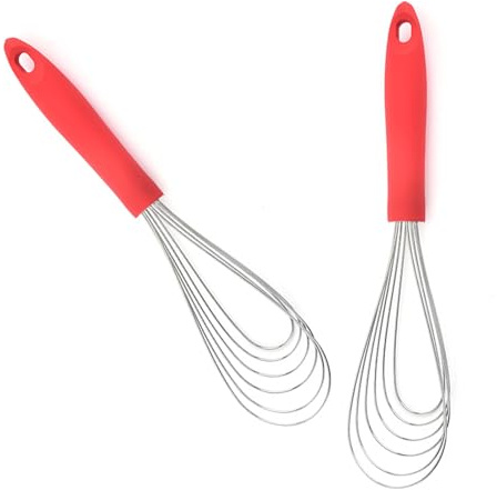 2 frusta professionale in acciaio inox con manico ergonomico per mescolare torte e panna