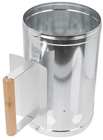 ifundom 1pezzi Secchio per Accendere Esterno Manico in Legno Isolato Termicamente Materiale in Lamiera Resistente di Ventilazione per Buon Flusso d Aria Sicurezza e Prevenzione delle