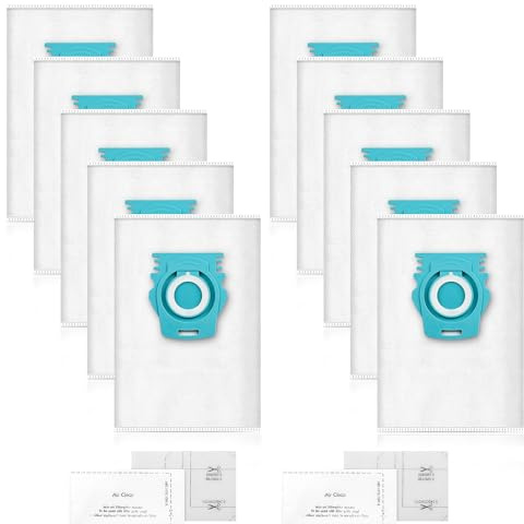 10 Pack Vacuum Bags Compatible for Miele Guard L1 / Guard S1 Vacuum Cleaner, with 2 Motor Protection Filters, 2 AirClean Filters