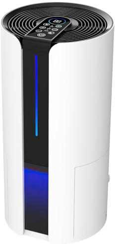 Déshumidificateur électrique 3000 ml avec arrêt automatique, affichage LED, élimination des moisissures et stérilisation, mode veille, déshumidificateur silencieux pour chambre et salle de bain