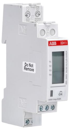 ABB D11 15-M 40 Wechselstromzähler 40A MID 1DO+1DI Hutschienenzähler | Einphasenzähler für DIN-Schiene, Modbus-Schnittstelle, 230V Energieverbrauchsmesser 2CMA241645R1000