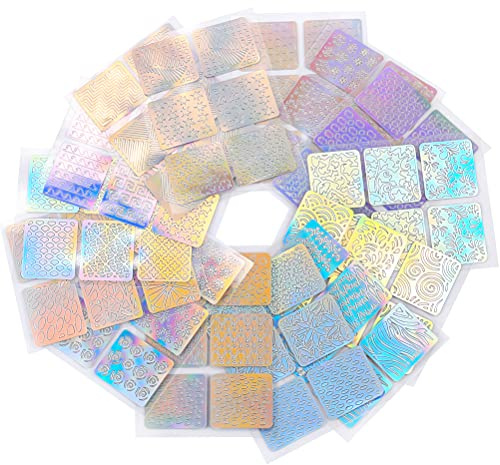 Ghzste 24 hojas de pegatinas irregulares para uñas, plantillas de sello de vinilo hueco, para colgar uñas, uñas para todo tipo de piel, para arte de uñas (color diferente)