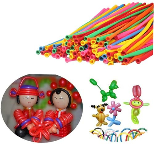 MAJORMENCH 200pcs Latex Modeling Balloons Twistable Long Balloons for Party Decorations and Celebrations for Creating Animal Shapes