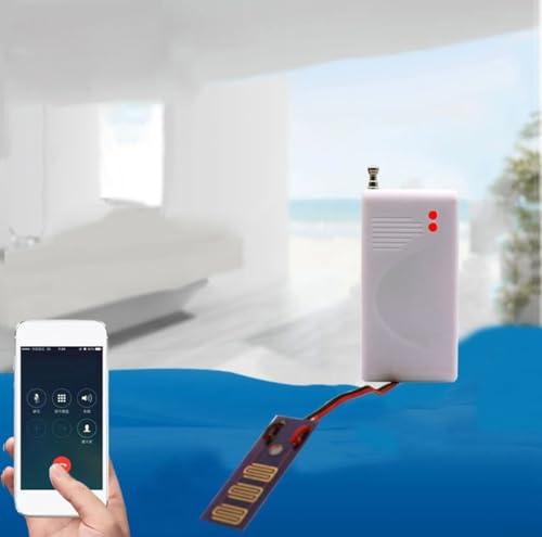 Flood Water Leak Having Wireless 433mhz Frequency Alarm Gadget Detector Abs Housing for Home for Safety Plus Sensor Protection Compatible with Alarm Systems