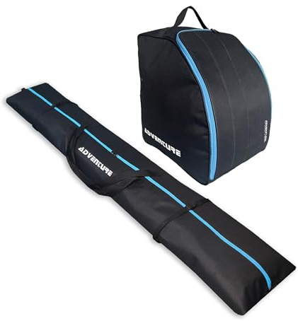 Extrasen Skitasche Set Skisack Und Skischuhtasche Für Schuhe und Helm Ski Tasche Wasserdicht Reißfest Robust Reißverschlüsse